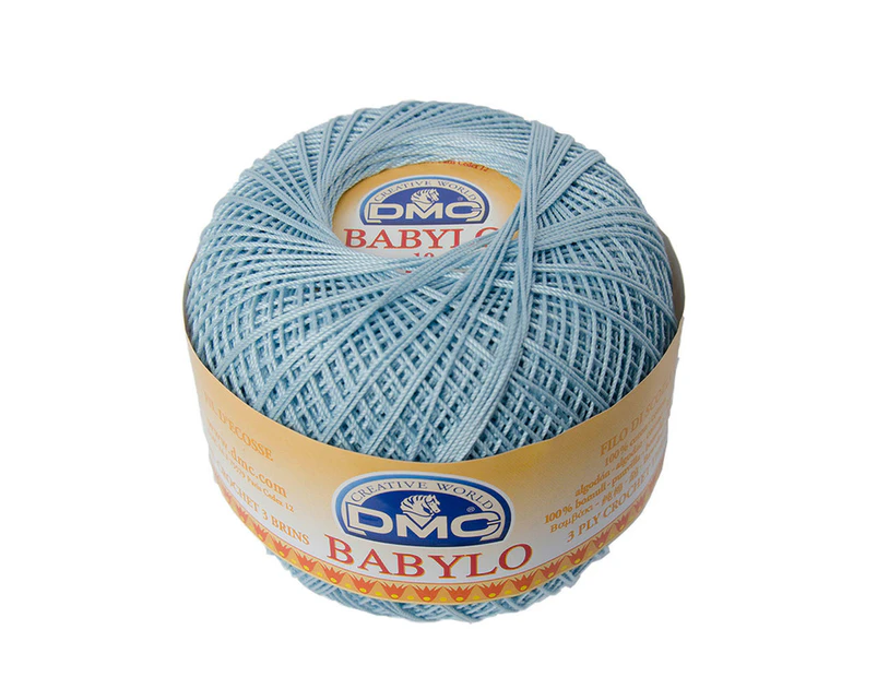 DMC Babylo Size 10, #800 Sky Blue Crochet Cotton, 50g Ball - Sky Blue