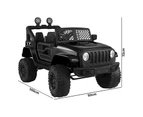 Mazam Kids Ride On Car 12V Electric Jeep Remote Vehicle Toy Cars Gift LED light - Black