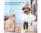 Costway Kids Luggage Set 18" Suitcase +13" Backpack Carry On Bag Travel Trolley Gift