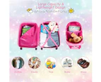 Costway Kids Luggage Set 18" Suitcase +13" Backpack Carry On Bag Travel Trolley Gift