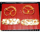 Small Ball Draining Cookout Grill Mat - PurpleSilicone Baking Mat - Silicone Mat With Knobs - 221 Baking Pan For Dog Biscuits