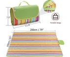 picnic mat-rainbow strips145*200cmBeach Blanket Picnic Blanket Outdoor Mat Extra Large Waterproof Sand Proof Camping Blanket