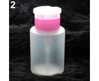 Nirvana 150ML Nail Art Remover UV GEL Polish Cleaner Pump Polish Dispenser Empty Bottle-White