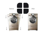 4-Piece Washing Machine Anti-Shock Pads4 pcs Non Slip Anti-Vibration Washer Mat Shockproof Furniture Pads