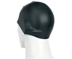 Speedo Adult Plain Moulded Swim Cap - Black