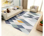 Modern Area Rug Carpet, Geometric Area Rugs Floor Carpet for Living Room, Contemporary Bedroom Tile Trellis Floorcover Indoor Carpet （100 x 200cm, FG-2286）