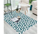 Modern Area Rug Carpet, Geometric Area Rugs Floor Carpet for Living Room, Contemporary Bedroom Tile Trellis Floorcover Indoor Carpet （100 x 200cm, FG-2218）
