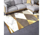 Modern Area Rug Carpet, Geometric Area Rugs Floor Carpet for Living Room, Contemporary Bedroom Tile Trellis Floorcover Indoor Carpet （100 x 200cm, FG-2344）