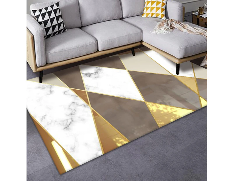 Modern Area Rug Carpet, Geometric Area Rugs Floor Carpet for Living Room, Contemporary Bedroom Tile Trellis Floorcover Indoor Carpet （100 x 200cm, FG-2344）