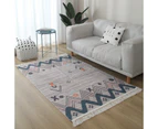 Modern Area Rug Carpet, Geometric Area Rugs Floor Carpet for Living Room, Contemporary Bedroom Tile Trellis Floorcover Indoor Carpet （100 x 200cm, FG-2336）