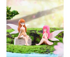 4Pcs Flower Fairy Model DIY Exquisite Adorable Romantic Fairy Wings Garden Sculpture Home Decor