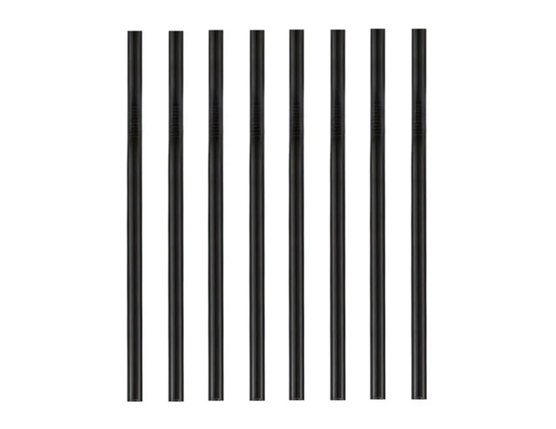 8pcs food grade 304stainless steel straw-0.35thick*0.6*21.5cm High-grade straight pipe-black Metal Straws Stainless Steel Straws