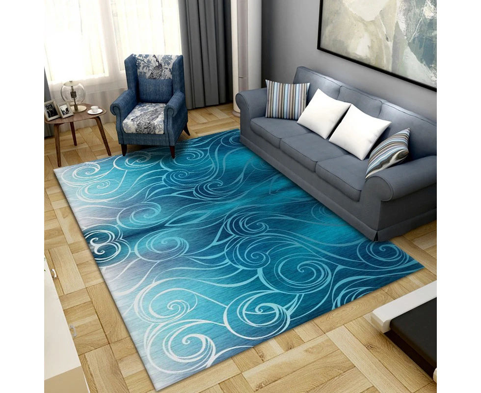 Modern Area Rug Carpet, Geometric Area Rugs Floor Carpet for Living Room, Contemporary Bedroom Tile Trellis Floorcover Indoor Carpet （100 x 200cm, FG-3933）