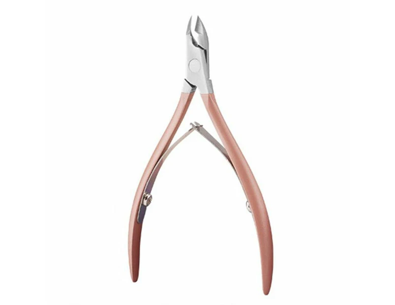 Nirvana Sharp Stainless Steel Nail Art Clippers Cuticle Dead Skin Scissors Manicure Tool-Rose Gold