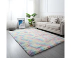 Soft Indoor Modern Area Rugs Shaggy Fluffy Carpets for Living Room and Bedroom Nursery Rugs Abstract Home Decor Rugs for Girls Kids 160 x 200CM TS-856