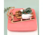 Little Sled Ornament Burr Free Unique Design with Rope Compact Hanging Decorate Spraying Painting Lovely Xmas Ornament for Home