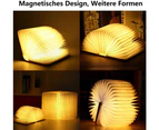 Wooden Folding Book Lamp,Magnetic LED Book Lamps,Decorative Lights/Night Light,USB Rechargeable Desk Lamp,