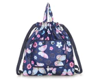 Foldable Flower Print Nylon Drawstring Waterproof Large Capacity Backpack Handbag for Shopping 6