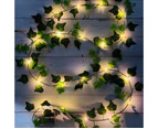 Fairy Lights With Leaves 20/100 LED Ivy Wreath Fairy Lights Flexible Copper For Indoor Bedroom Wedding Party Decoration