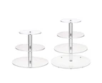 Transparent Round Acrylic 3/4 Tier Cake Holder Party Cupcake Display Stand Rack-4 Layer