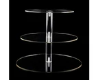 Transparent Round Acrylic 3/4 Tier Cake Holder Party Cupcake Display Stand Rack-3 Layer