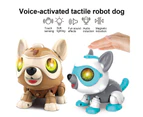 Children Voice Control Touch Sensing Electronic Robot Dog Intelligent Smart Toy - Blue