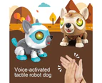 Children Voice Control Touch Sensing Electronic Robot Dog Intelligent Smart Toy - Brown