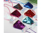 Kids Girls Sequins Mermaid Tail Coin Purse Crossbody Bags Sling Wallet Pouch Black