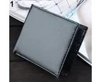 Men Business Faux Leather Wallet Card Holder Clutch Bifold Pocket Slim Purse Black
