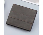 Men Vintage Faux Leather Bifold Multi Card Slots Wallet Coin Purse Cash Holder Dark Coffee