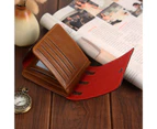 Men Wallet Foldable Bifold Faux Leather Coin Purse Card Money Case Holder for Shopping