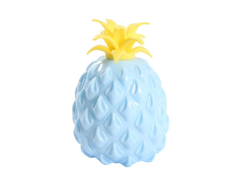 Decompression Toy Flexible Quick Recovery High Elasticity Soft TPR Creative Stress Relief Fidget Toy Pineapple Vent Ball Squeezing Fruit Toy Kids Toy Gift - Blue