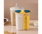 Sunshine Large Capacity Food Canister Space-saving PP Durable Cereal Grain Storage Jar Kitchen Tools-Light Green L