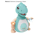Dinosaur Toy 360 Degree Steering Recreational Eye-catching Simulated Electric Dinosaur Toy with Flashing Light Children Gift - Blue