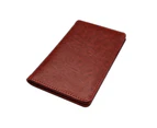 Retro Solid Color Faux Leather Travel Passport Holder Credit Card Cash Wallet Coffee