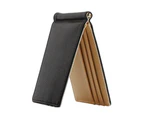 Unisex Ultra-Thin Magic Money Clip Faux Leather Card Holder Bifold Mini Wallet Green