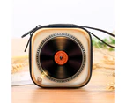 Wallet Radio Tape Print Zipper Closure Vintage Metal Coin Purse Storage Pouch for Party Phonograph