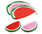 Watermelon Plush Key Coin Wallet Purse Cosmetic Makeup Pouch Phone Pencil Pen Bag