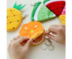 Watermelon Orange Fruit Shape Plush Keychain Pendant Coin Pocket Pouch Purse 5#