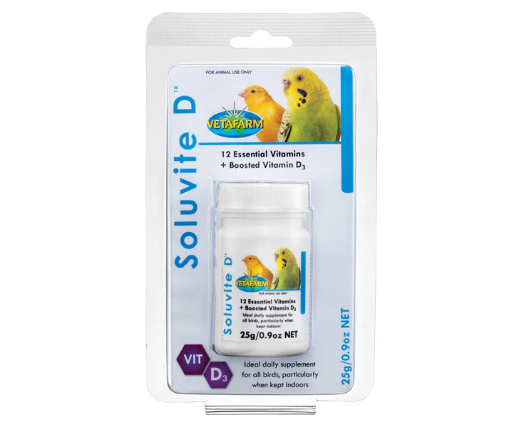 Vetafarm Soluvite D Vitamin Powder Supplement for Birds 25g