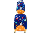 Costway Kids Travel Luggage Set, 18" Suitcase + 13" Backpack Set / Astronaut