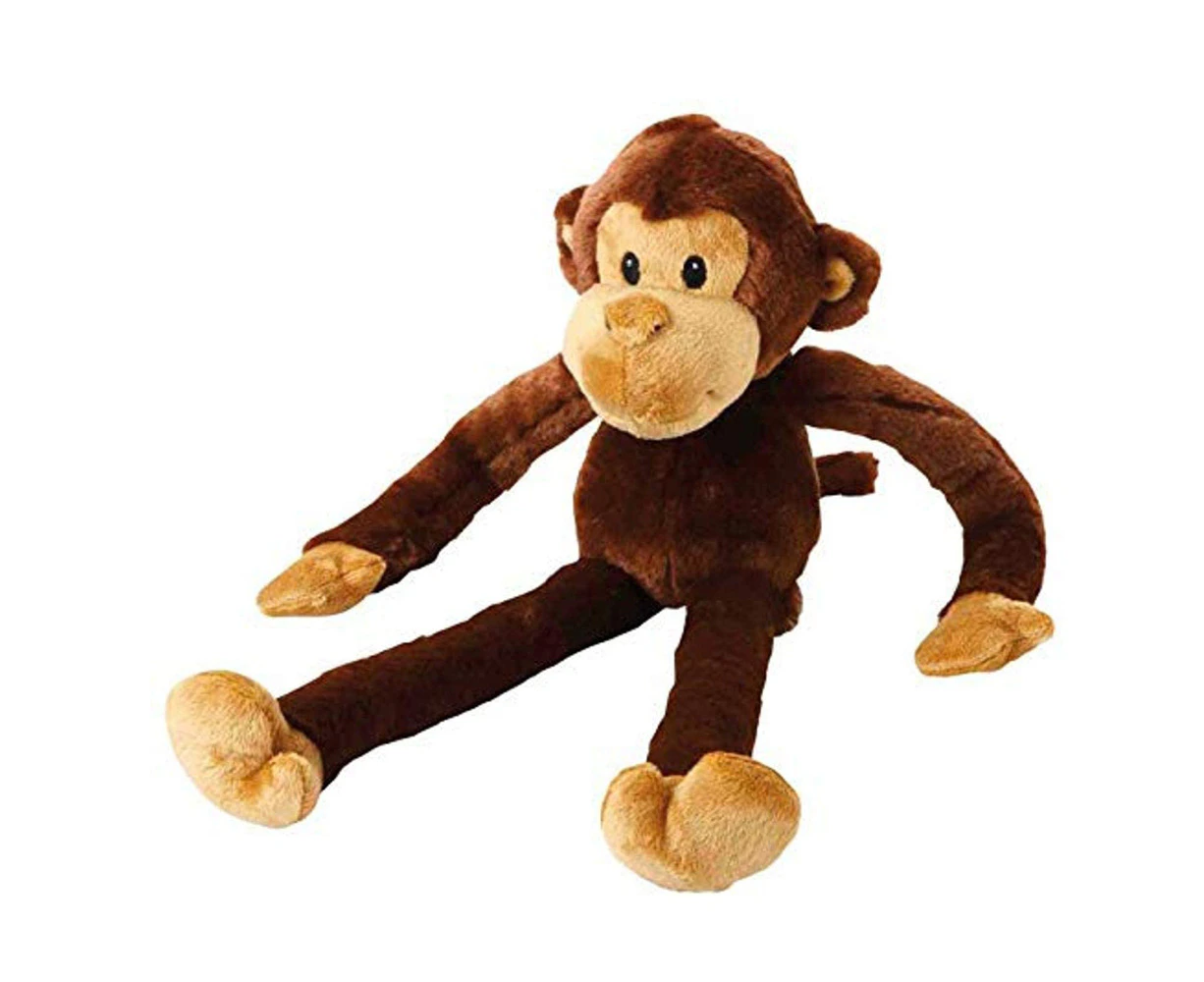 Multipet Swinging Safari Monkey Plush Dog Squeaker Toy 56cm