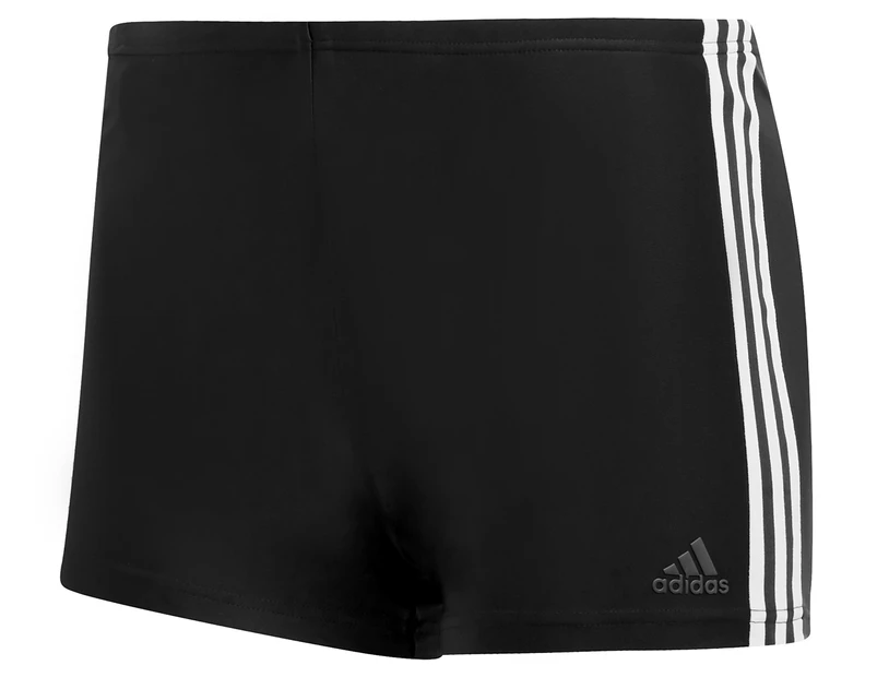 Adidas Men's 3-Stripes Swim Boxers - Black/White