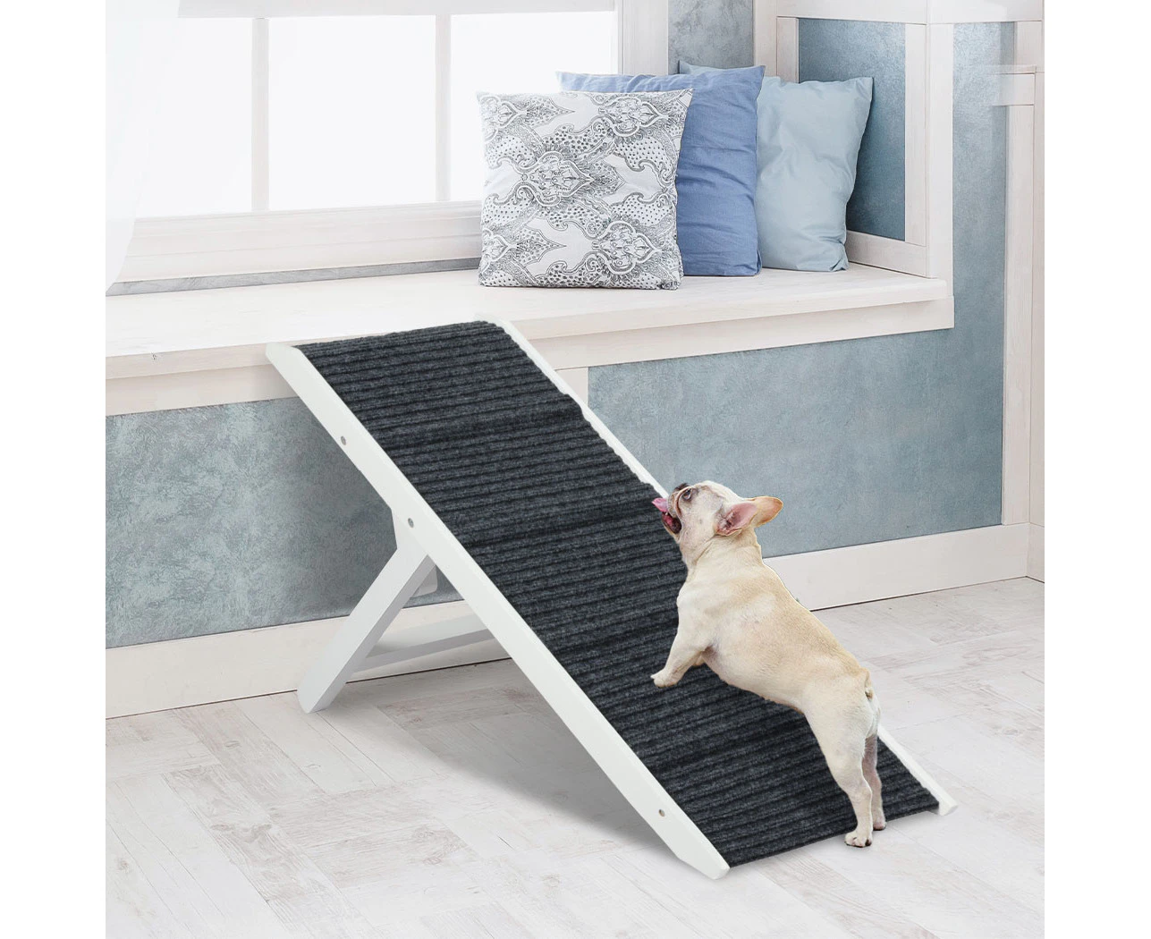 Pawz Dog Ramp Adjustable Height Stair For Bed Sofa Cat Dogs Folding Portable