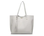 All-Match Korean Style Women's Fashion Large Capacity Tote Shoulder Bag Handbag Grey