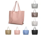 All-Match Korean Style Women's Fashion Large Capacity Tote Shoulder Bag Handbag Pink