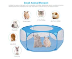 Small pet fence|Small pet fence with cover and side cloth small animal tent - blue