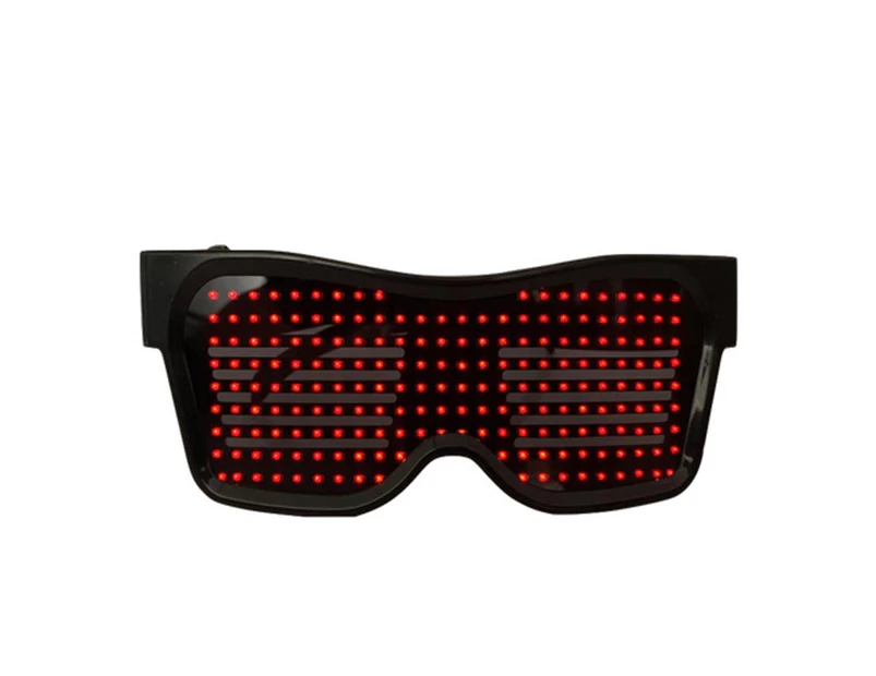 Electronic Bluetooth-compatible Luminous Glasses with LED Light Birthday Party Club Props - Red
