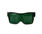Electronic Bluetooth-compatible Luminous Glasses with LED Light Birthday Party Club Props - Green