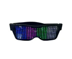 Electronic Bluetooth-compatible Luminous Glasses with LED Light Birthday Party Club Props - Mulitcolor